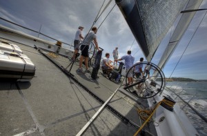Onboard Rn for a test sail in the Sydney Harbour, before the Rolex Sydney to Hobart Yacht Race 2009.